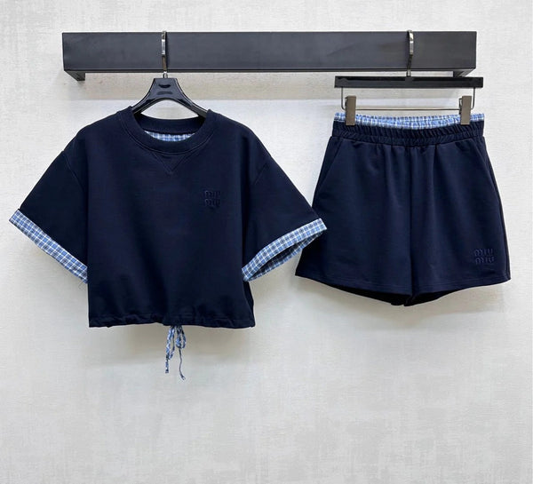 MIU 25S PLAID SET IN COTTON 264589