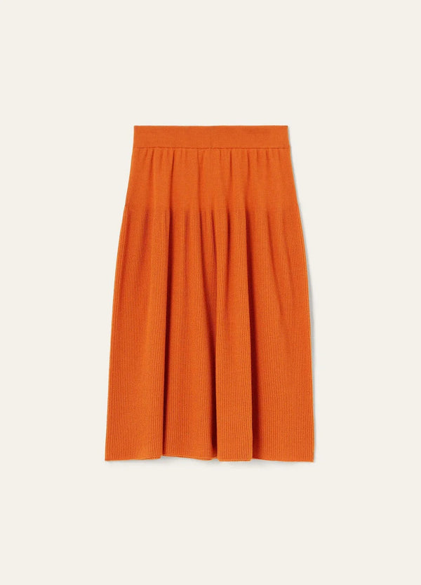 LP ORANGE KNIT MIDI SKIRT