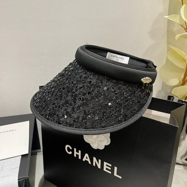 CC SUN HAT MODEL BLACK WITH SEQUINS 673928