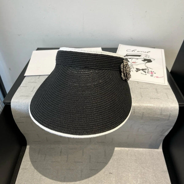 CC SUN HAT MODEM BLACK WITH FLOWER 673934