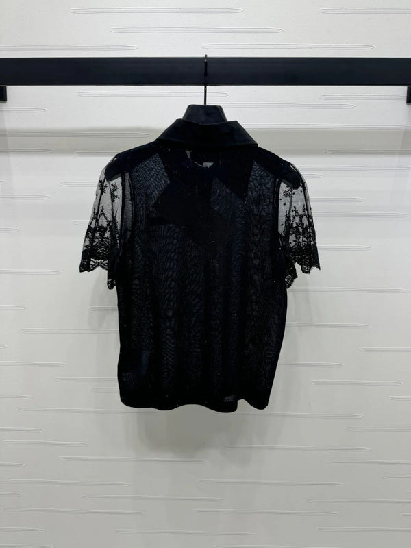 MIU 25S SEE THROUGH COLLAR SHIRT 264112