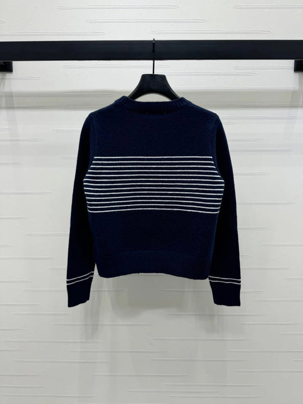 CHANEL CREW NECK LONG-SLEEVE KNIT SWEATER 274954