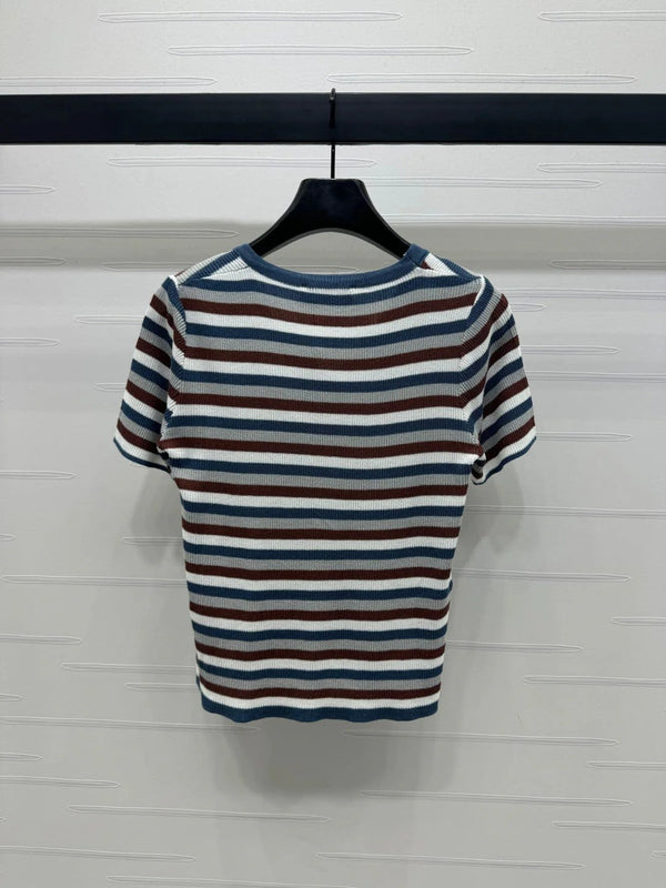 MIUMIU SHORT-SLEEVE KNIT CARDIGAN 274943