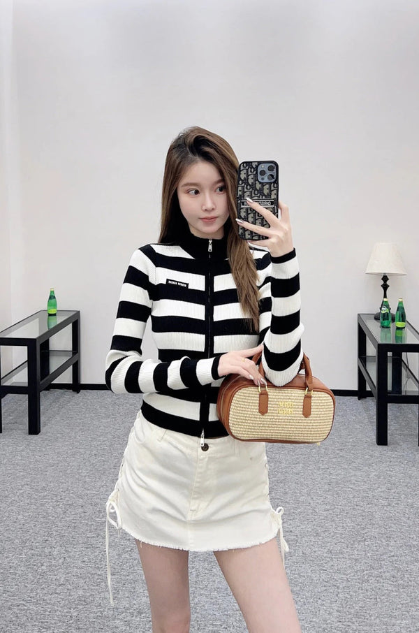 MIUMIU ZIP-UP KNIT TOP STYLE 21