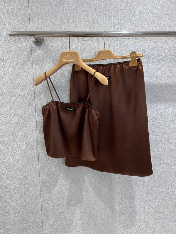 MIUMIU SATIN SKIRT 268884