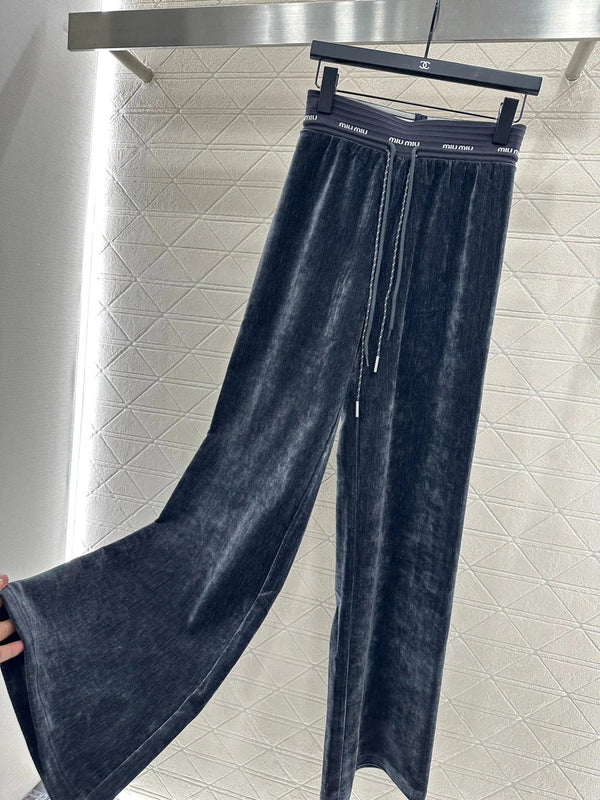 PANTALONI A GAMBA LARGA MIUMIU STILE 118
