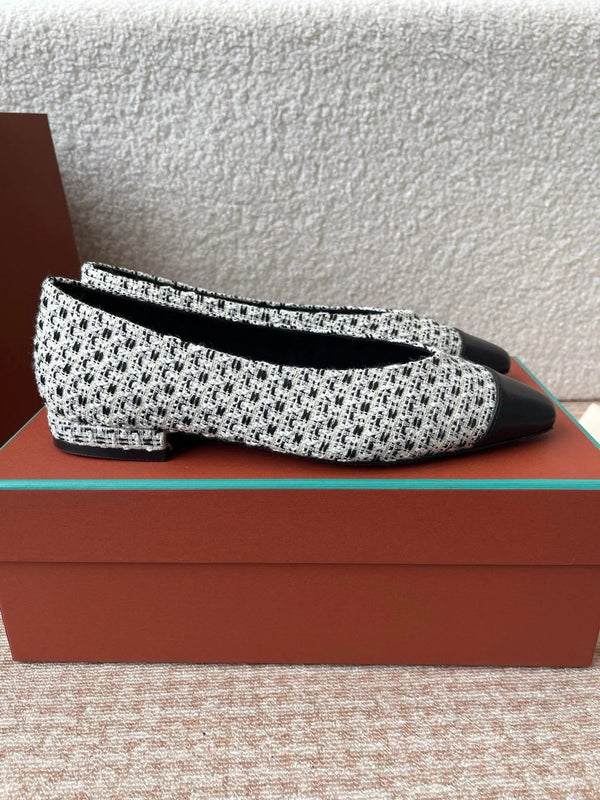 BALLET IN BLACK TWEED MIX LAMBSKIN