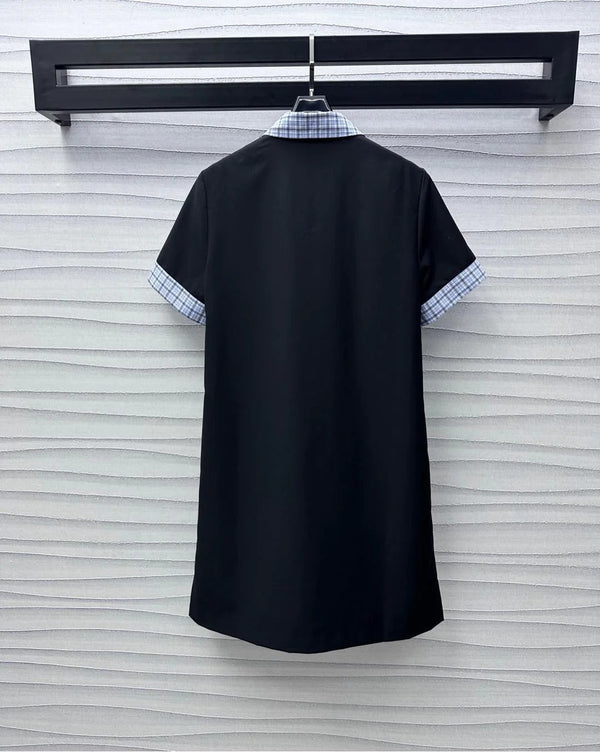 MIU 25S PATCHWORK PLAID DRESS 264573