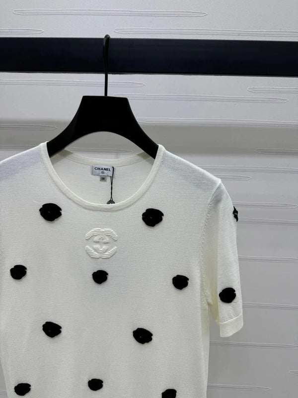 CHANEL SHORT-SLEEVE KNIT TOP 269465