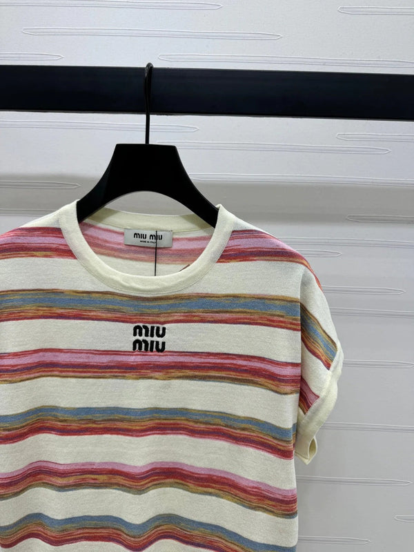 MAGLIONE IN MAGLIA CON MANICHE A VOLANTE MIU 25S 264146