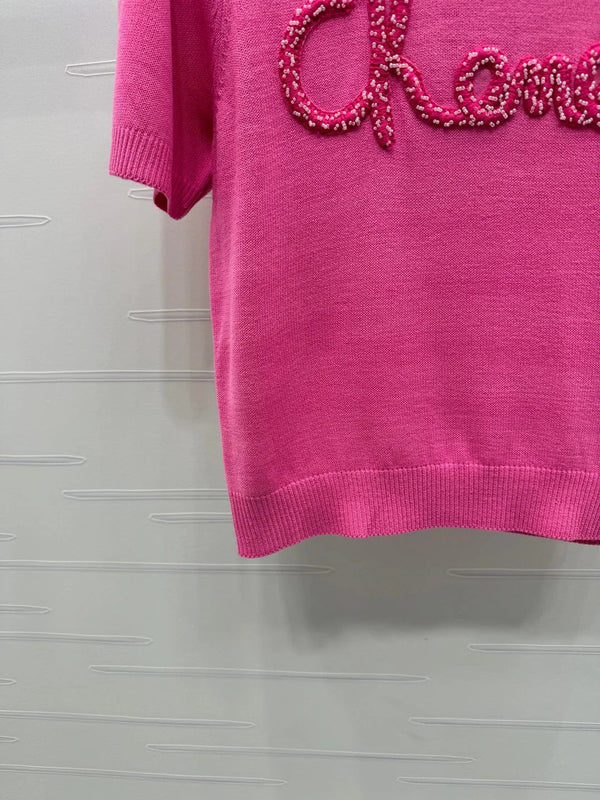 CHANEL SHORT-SLEEVE CREW NECK SWEATER 269418