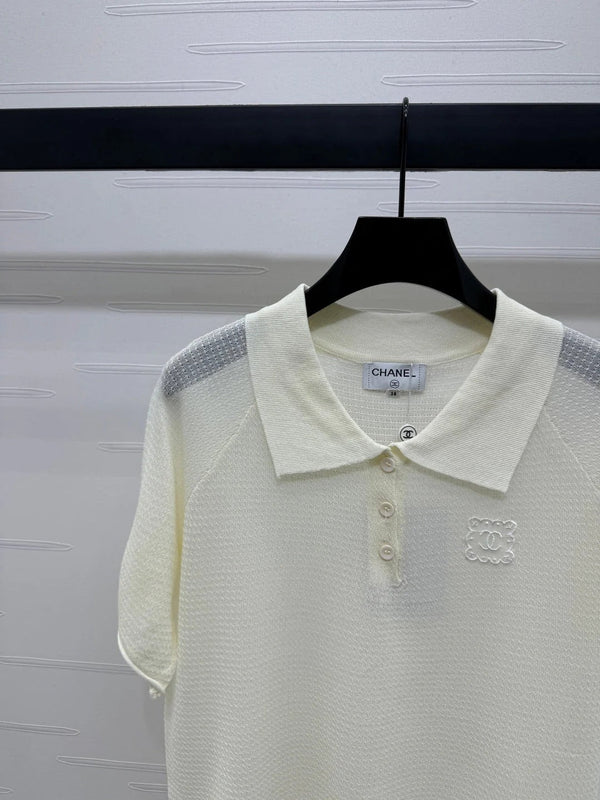 CHANEL POLO SHIRT WHITE 274896