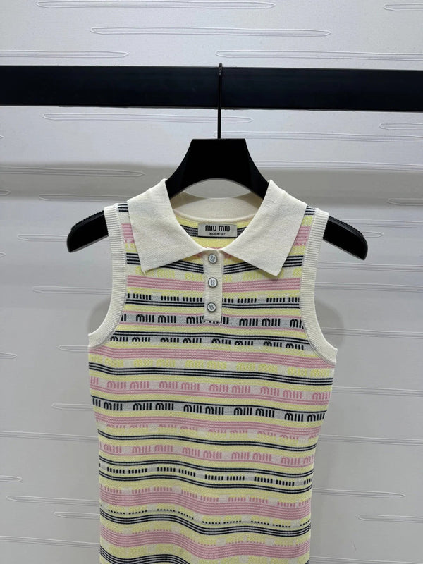 MIUMIU SLEEVELESS DRESS WITH COLLAR 274940