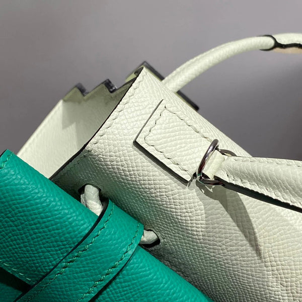 KELLY DOLL 18 IN LIGHT GREEN CALFSKIN