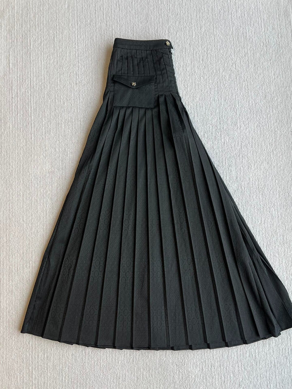 CHANEL PLEATED WIDE-LEG TROUSERS STYLE 30