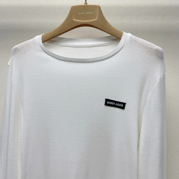 MIUMIU LIGHTWEIGHT BREATHABLE LACE TEE 268130