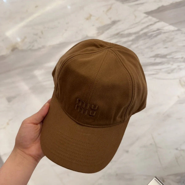 MM BASEBALL CAP IN BROWN FABRIC EMBROIDERED LOGO STYLE 6