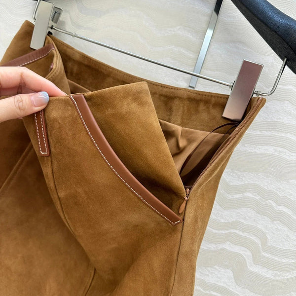 MIUMIU ULTRA MINI SUEDE SKIRT 264784