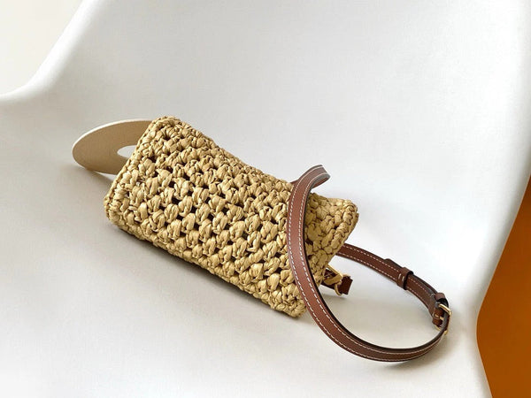 NANO SPEEDY 16 IN RAFFIA GOLD HARDWARE