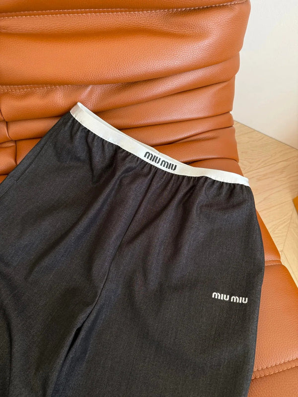 STRAIGHT PANTS 24 WITH NARROW WAIST DETAIL 265717