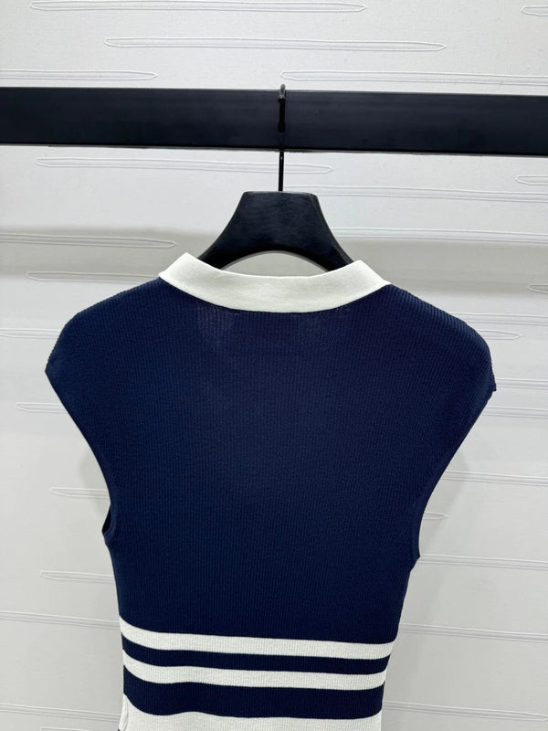 MIU 25S ICE STRIPE KNIT VEST 2264118