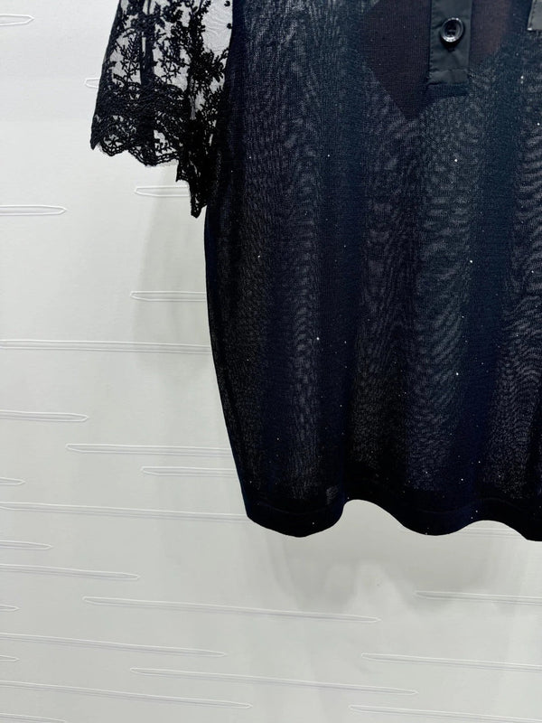 MIU 25S SEE THROUGH COLLAR SHIRT 264112