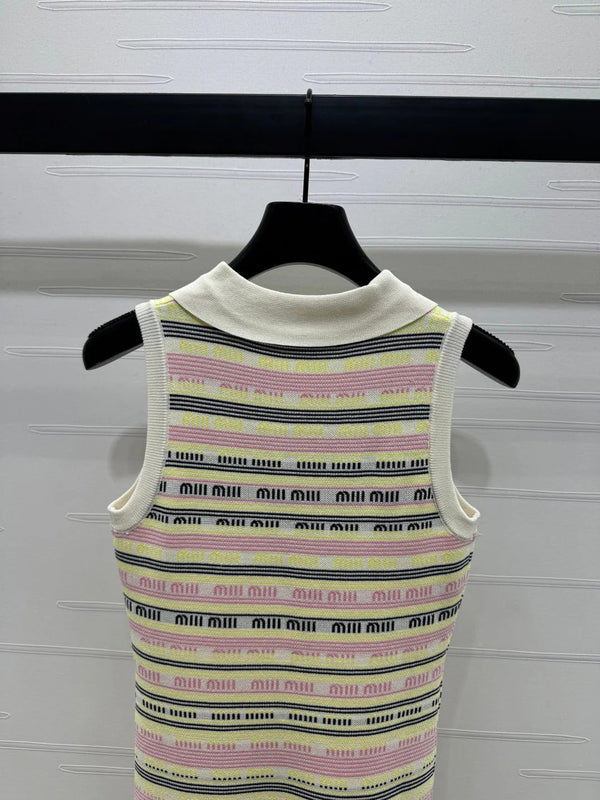 MIUMIU SLEEVELESS DRESS WITH COLLAR 274940