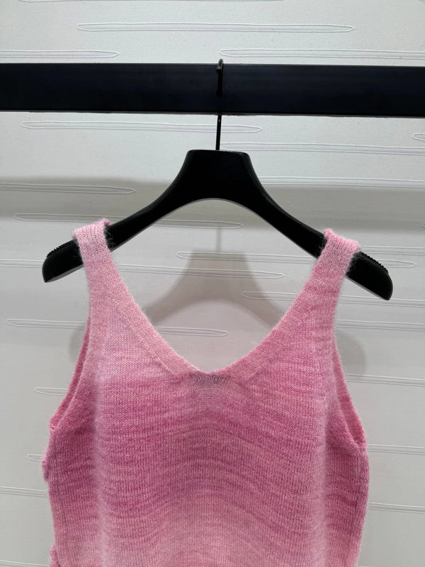 MIUMIU KNIT VEST WITH 3D FLORAL DETAILS 274890