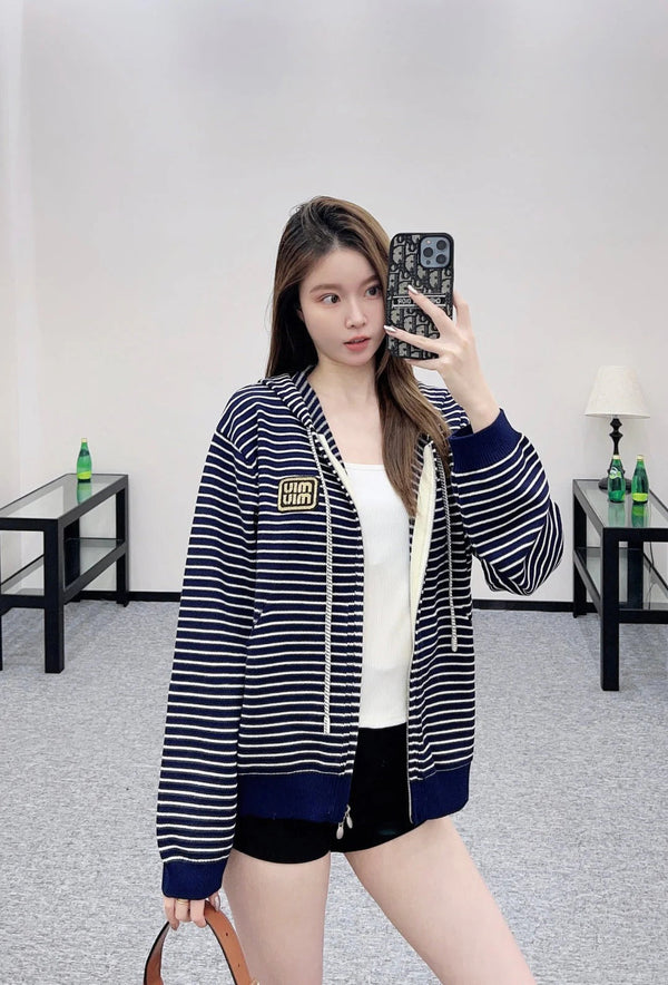 MIUMIU FLEECE HOODED JACKET STYLE 95