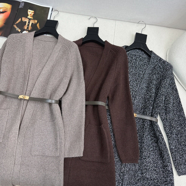 HERMES 25S LONG KNITTED CARDIGAN 082