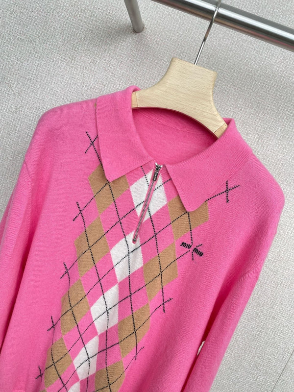 MIUMIU KNIT POLO SHIRT STYLE 63