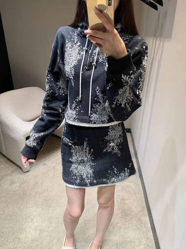 CHANEL 25S SWEATSHIRT SKIRT SET STYLE 188