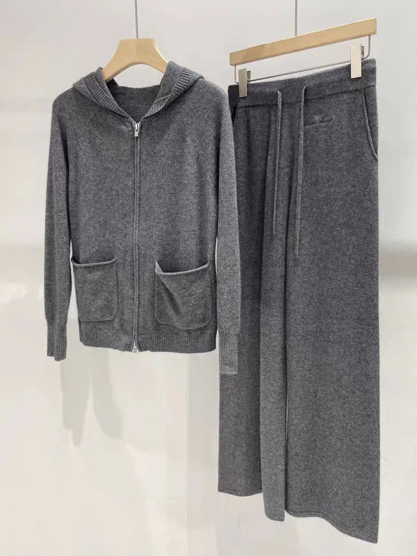 LP KNIT CARDIGAN & WIDE-LEG PANTS SET STYLE 39