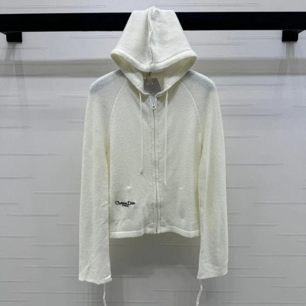 DIOR HOODED LONG-SLEEVE CARDIGAN 274929