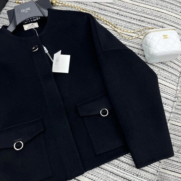 HERMES 25S REVERSIBLE CASHMERE COAT 174