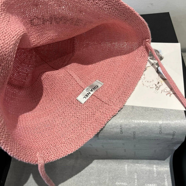 WOVEN BUCKET HAT PINK 674000