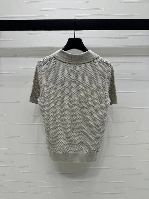 MIUMIU SHORT-SLEEVE KNIT POLO 269487