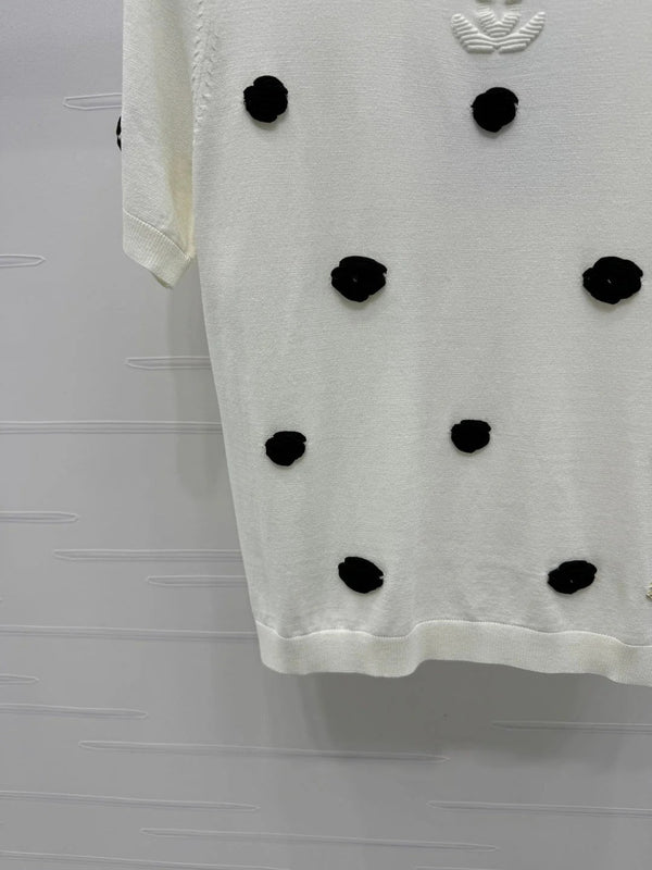 CHANEL SHORT-SLEEVE KNIT TOP 269465
