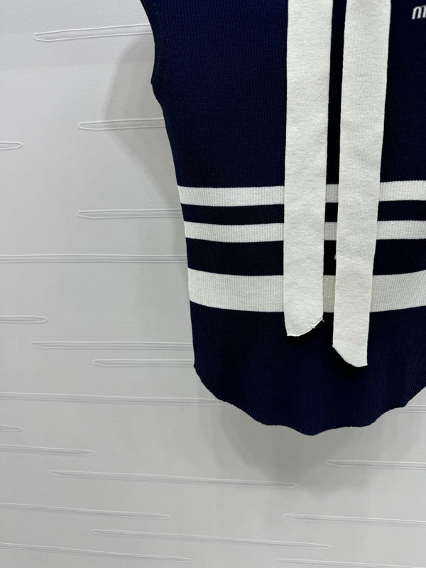MIU 25S ICE STRIPE KNIT VEST 2264118