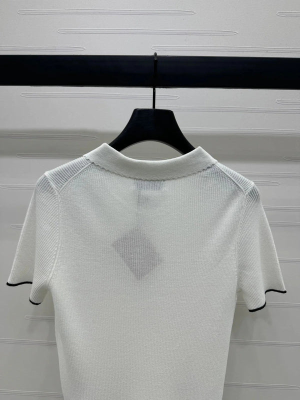 MIUMIU SHORT-SLEEVE KNIT POLO 269424