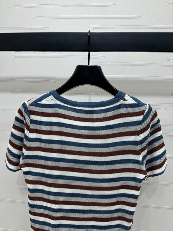 MIUMIU SHORT-SLEEVE KNIT CARDIGAN 274943