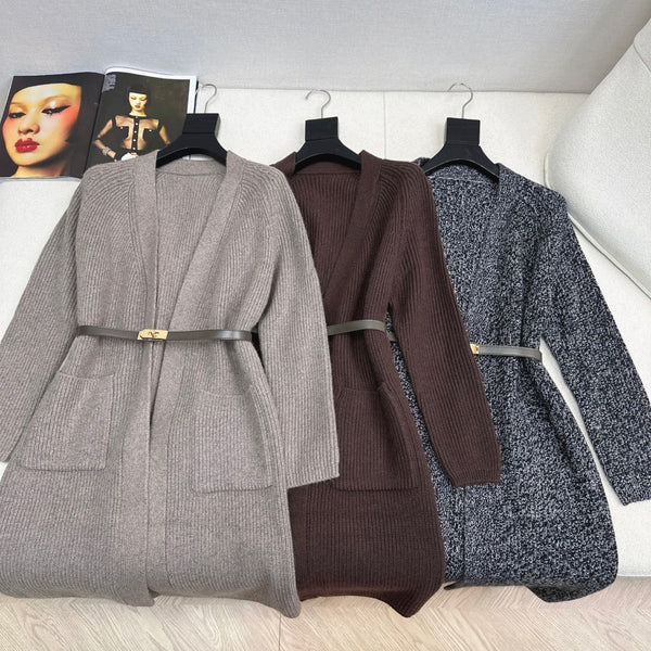 HERMES 25S LONG KNITTED CARDIGAN 082