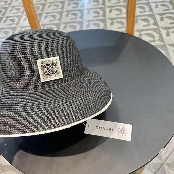 STRAW CLOCHE HAT BLACK 672756