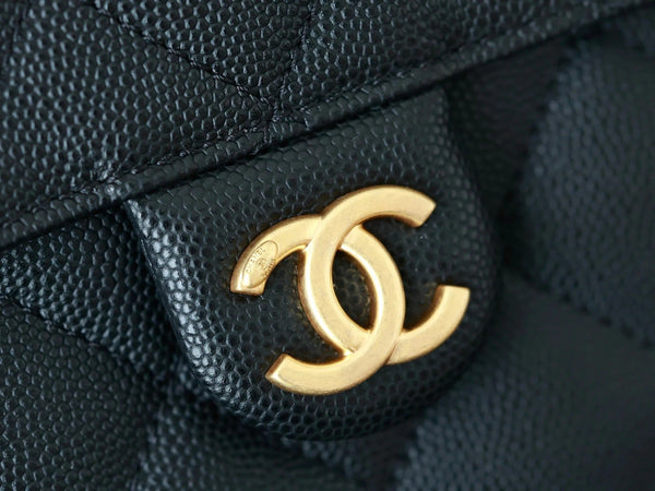 CHANEL 25S HOBO BAG 40 CM IN BLACK LAMBSKIN WITH GOLD HARDWARE