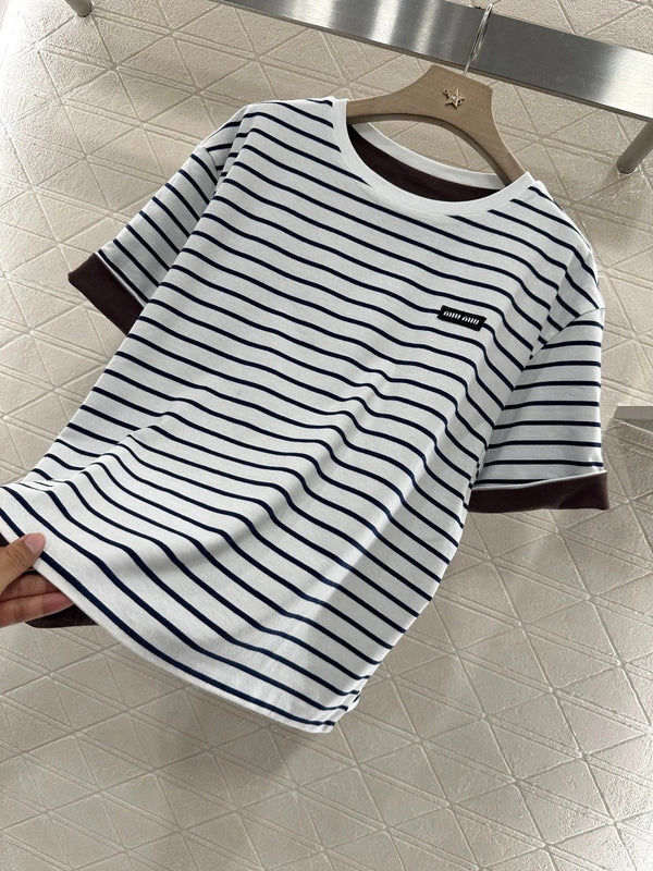 MIUMIU REVERSIBLE OVERSIZED CREW NECK TEE 276642