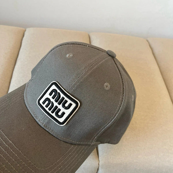 MM BASEBALL CAP IN DARK GREY KHAKI FABRIC STYLE 1