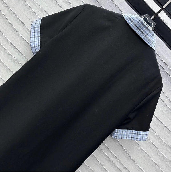 MIU 25S PATCHWORK PLAID DRESS 264573