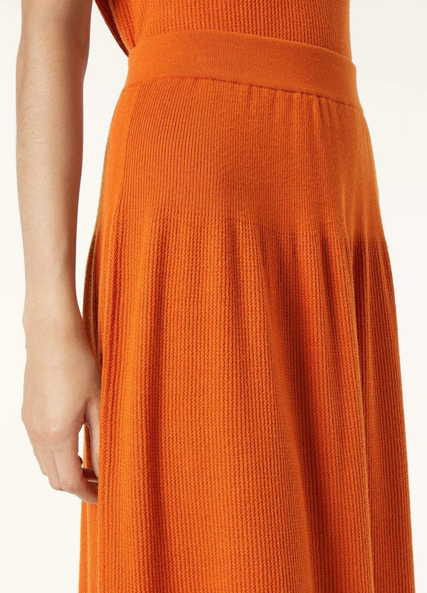 LP ORANGE KNIT MIDI SKIRT