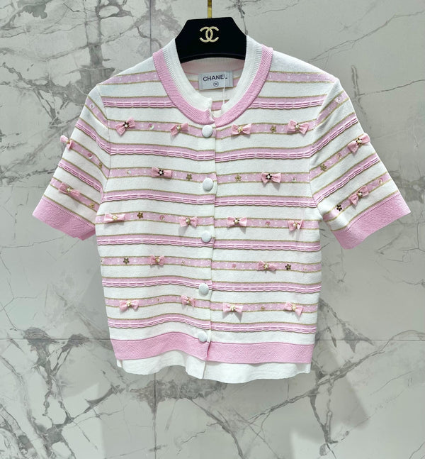 CHANEL 25S SHORT-SLEEVE CARDIGAN STYLE 111