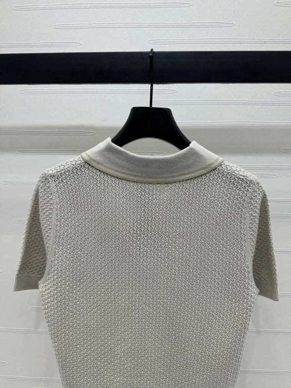 MIUMIU SHORT-SLEEVE KNIT POLO 269487